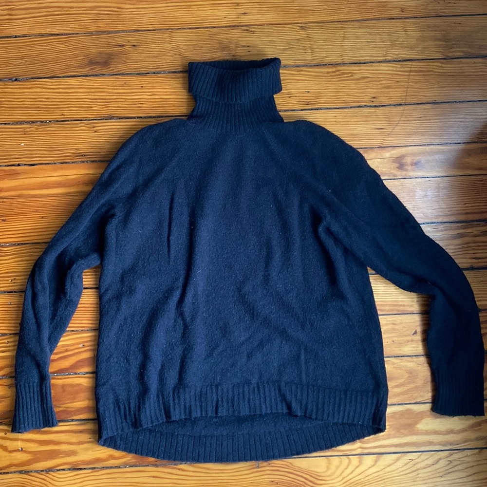 Black J. Crew Wool Turtleneck Size Small